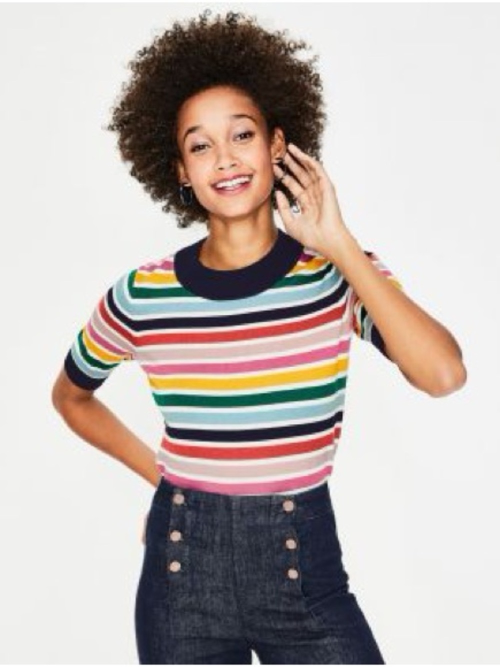Boden Rachel Knit Striped Tee